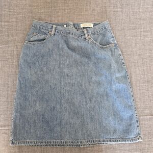Cherokee Light Wash Blue Denim Jean Skirt Vintage Y2K Western Cowgirl